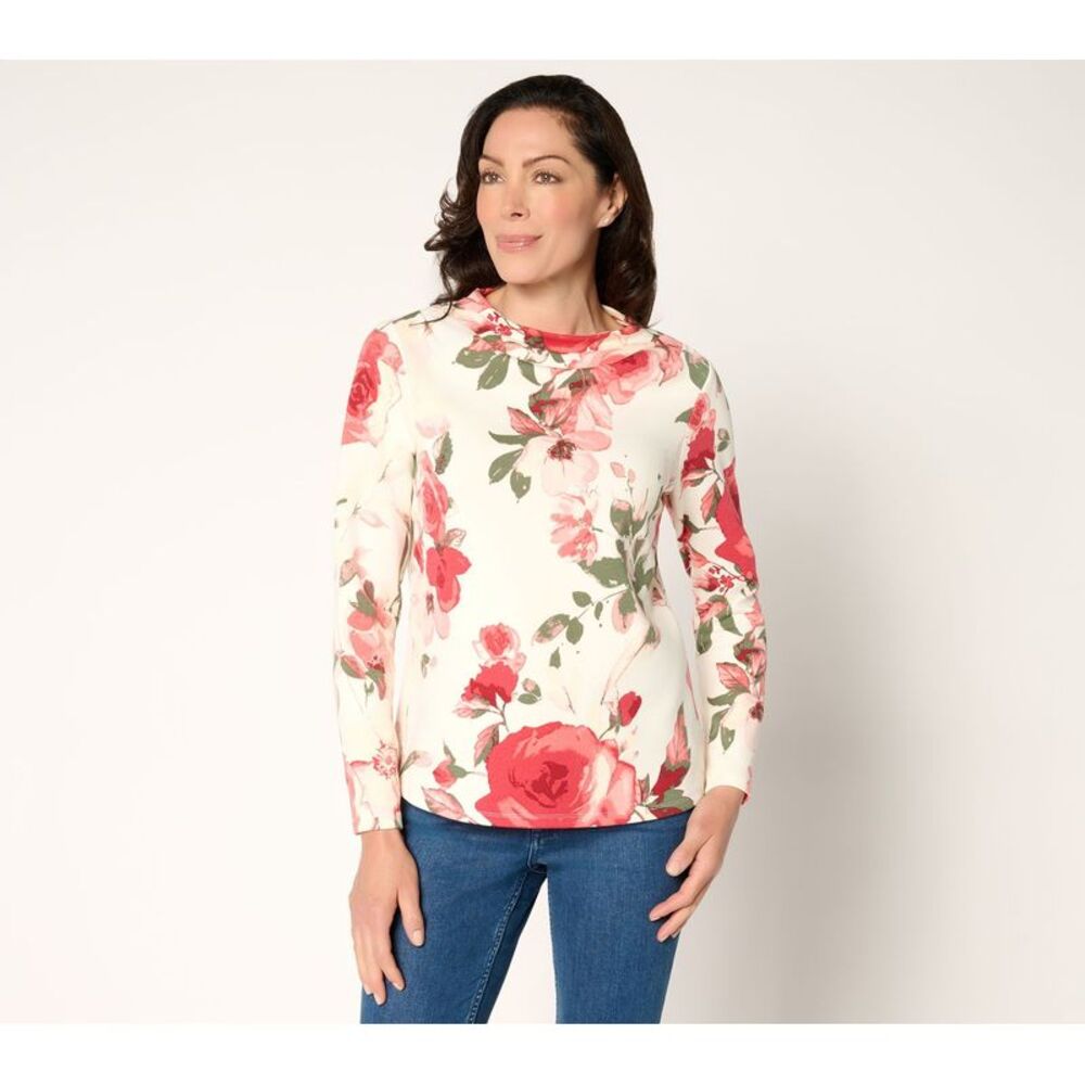 BEAUTIFUL by Lawrence Zarian Women's Top Sz XL Printed Multi-colored